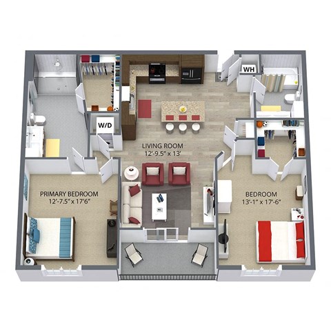 C6 Floor Plan at Aster Apartments, Beachwood, OH